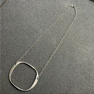 Sterling Silver 925 Statement Square Ladies Necklace Signed And Hallmarked 925